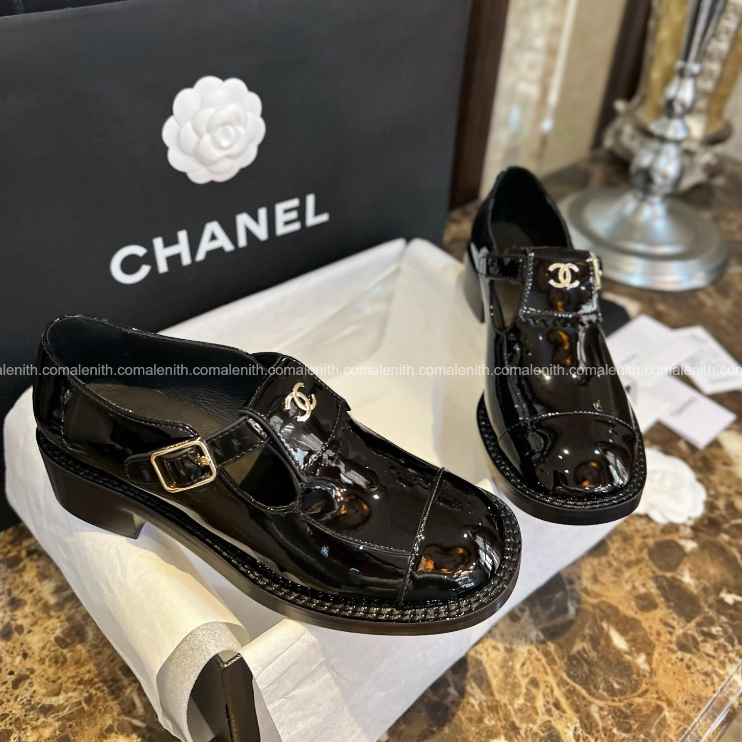 Chanel 23B Platform Cap-Toe Mary Jane